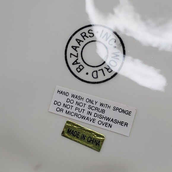 Christmas Present Bow Platter Cookie Plate Mauve Ceramic Holiday - World Bazaars - Picture 9 of 9